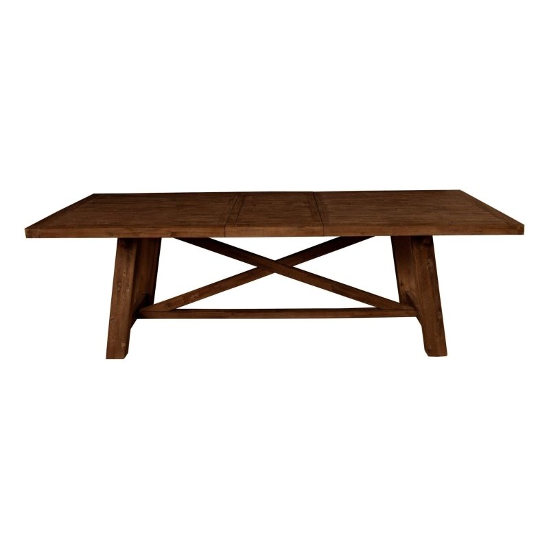 Newberry Rectangular Dining Table, Medium Brown - FCHF CITY