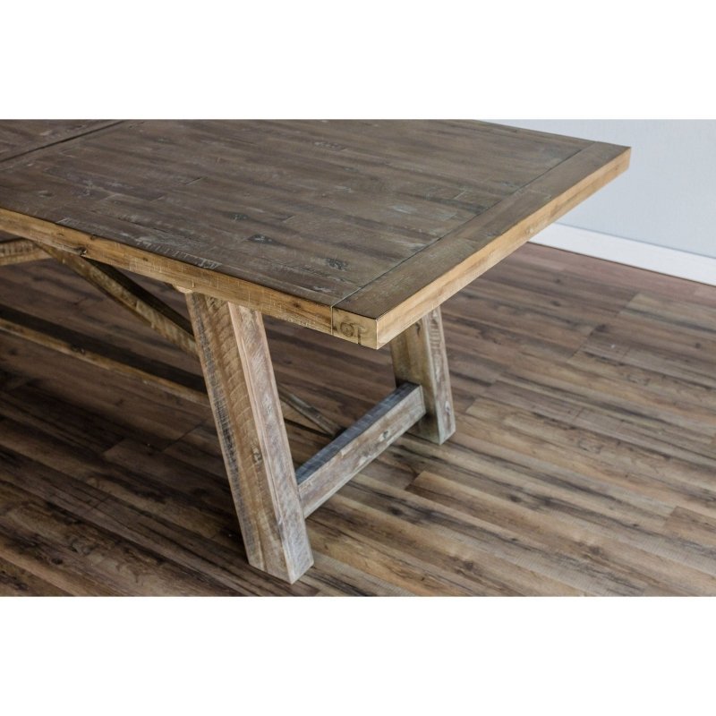 Newberry Rectangular Dining Table, Weathered Natural - FCHF CITY