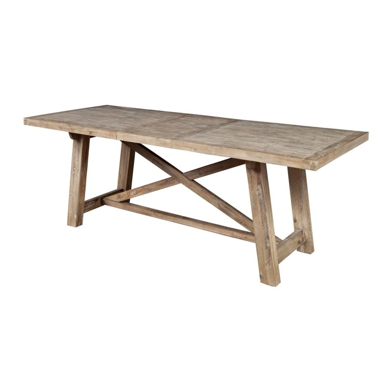 Newberry Rectangular Dining Table, Weathered Natural - FCHF CITY