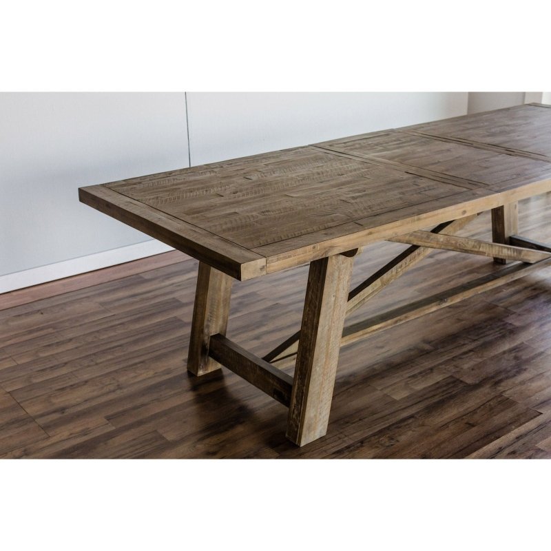 Newberry Rectangular Dining Table, Weathered Natural - FCHF CITY