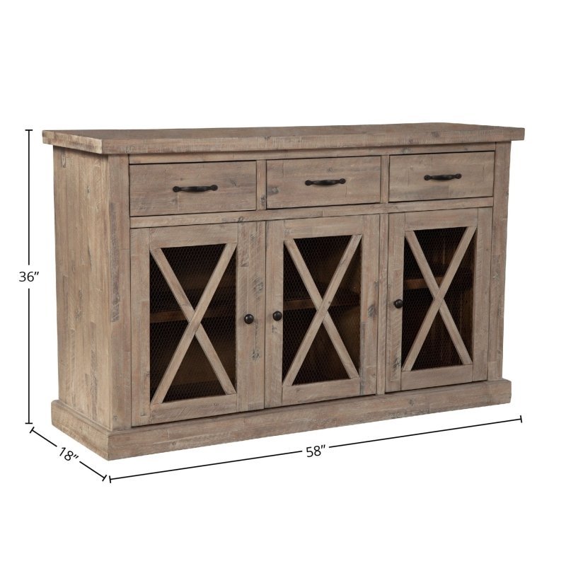 Newberry Sideboard, Weathered Natural - FCHF CITY