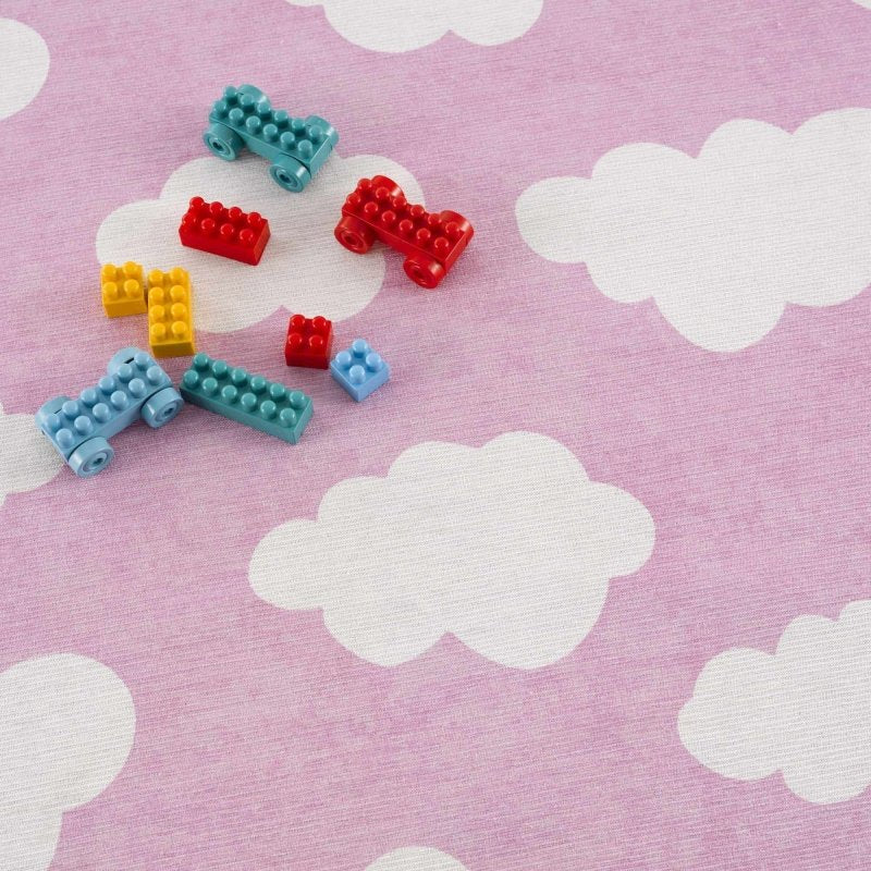 Nizar Pink Cloud Washable Kids Rug - FCHF CITY