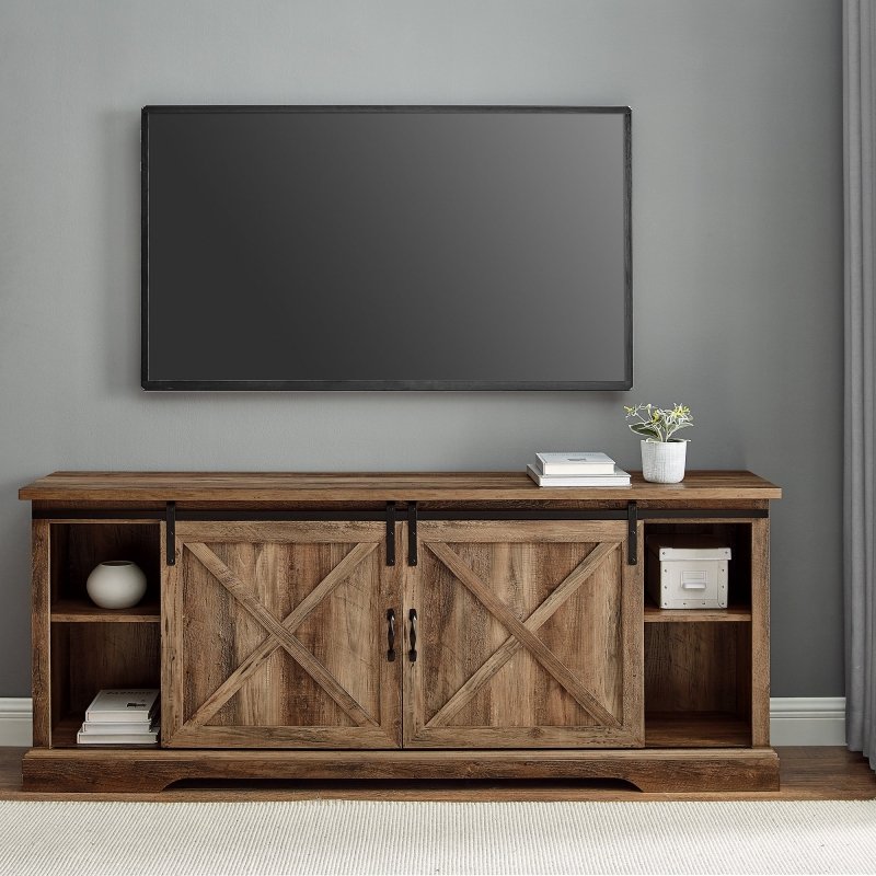 Oakridge Sliding Barn Door TV Console - FCHF CITY
