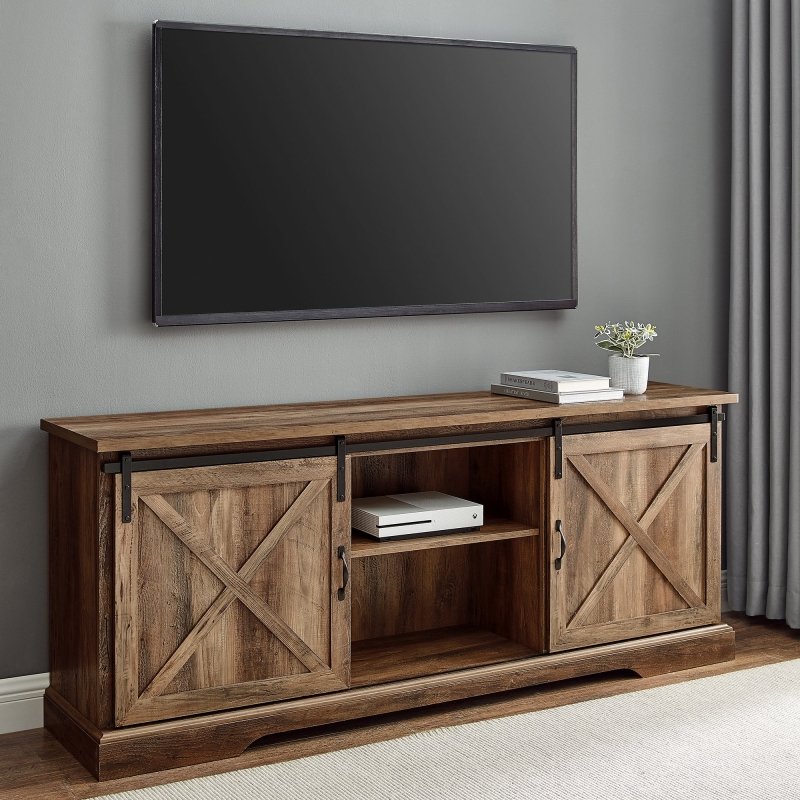 Oakridge Sliding Barn Door TV Console - FCHF CITY