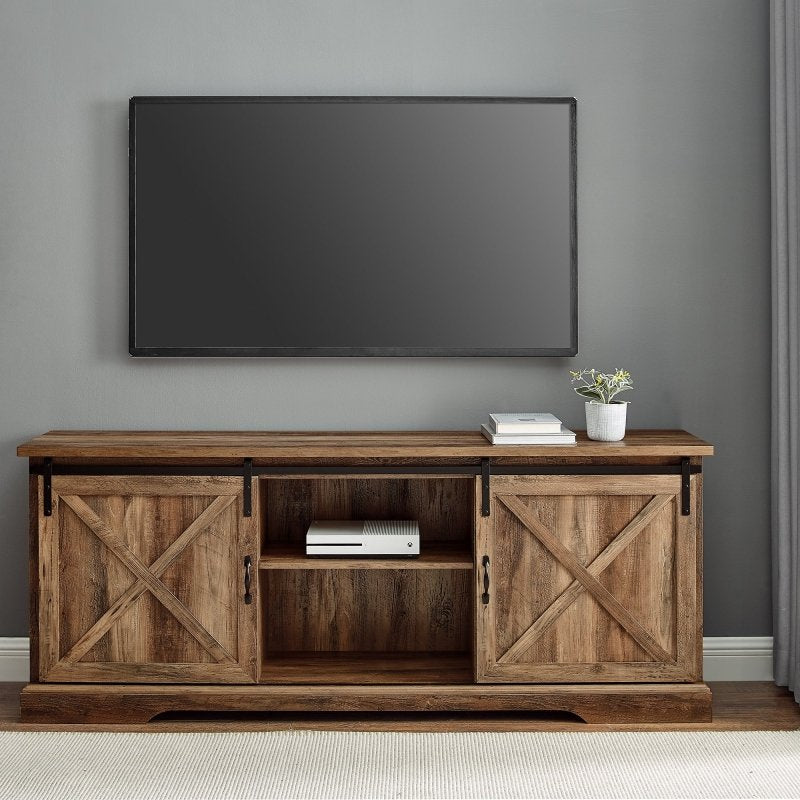 Oakridge Sliding Barn Door TV Console - FCHF CITY