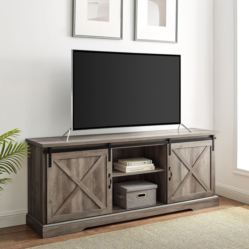 Oakridge Sliding Barn Door TV Console - FCHF CITY