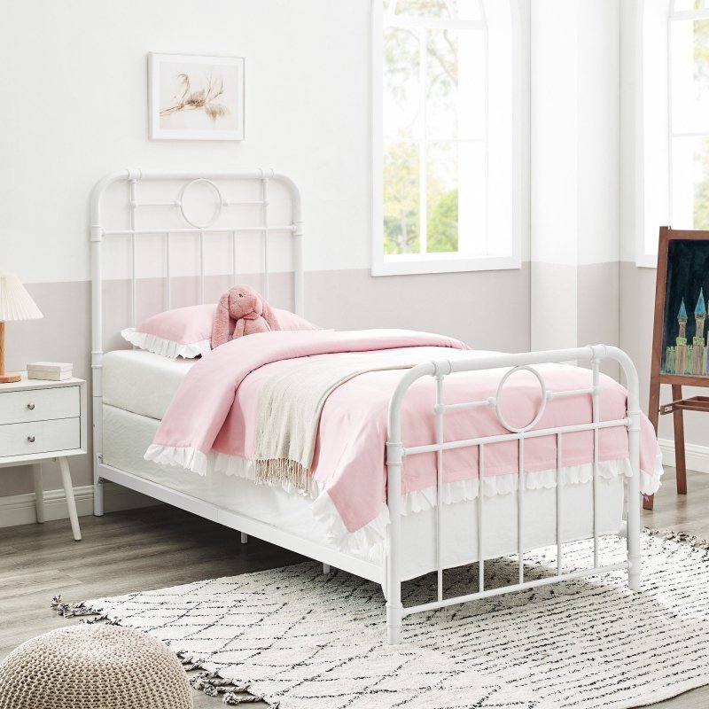 Ophelia Metal Twin Pipe Bed - FCHF CITY