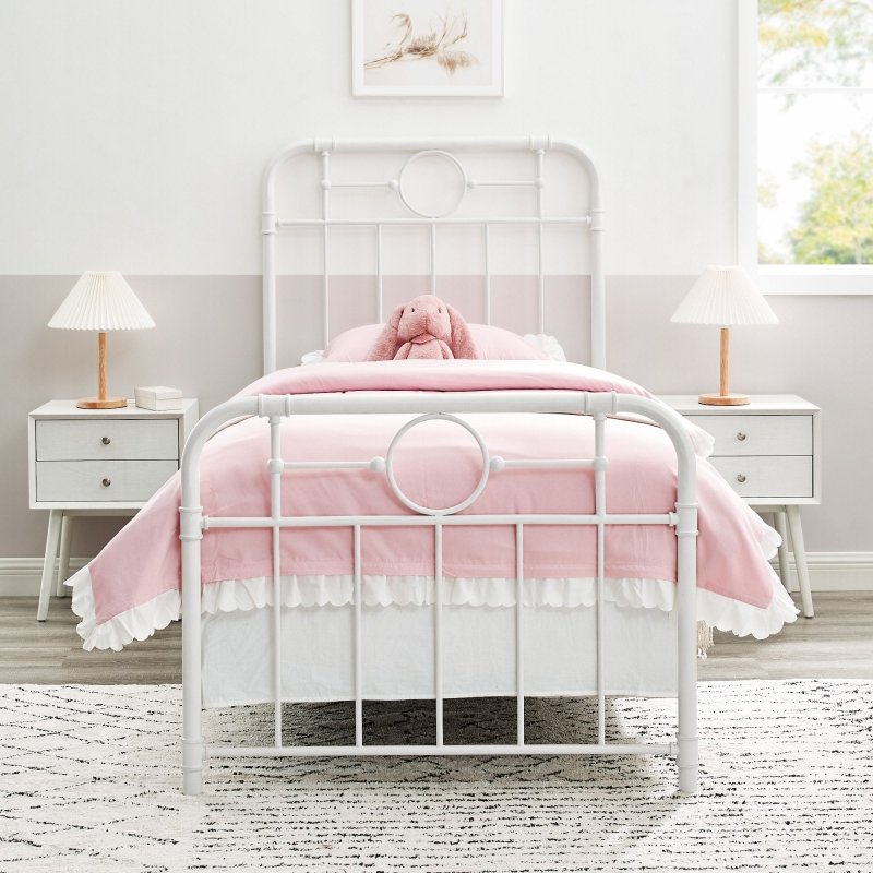 Ophelia Metal Twin Pipe Bed - FCHF CITY