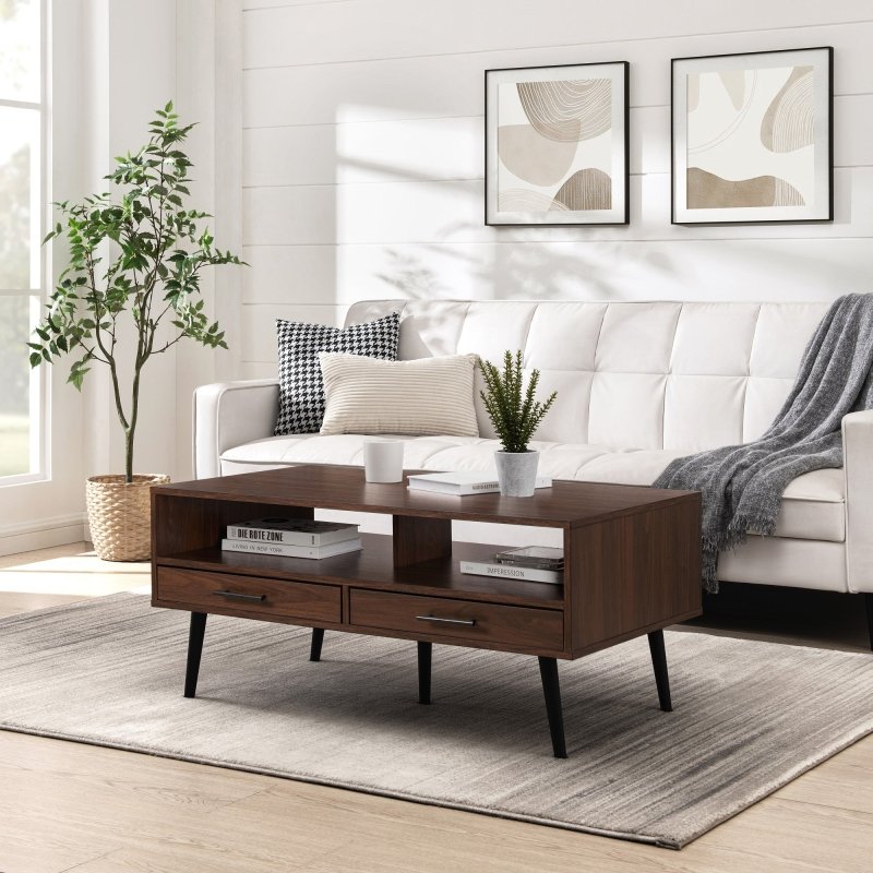 Orion 2 - Drawer Coffee Table with Open Storage - FCHF CITY
