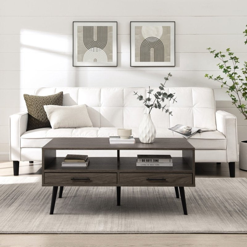 Orion 2 - Drawer Coffee Table with Open Storage - FCHF CITY