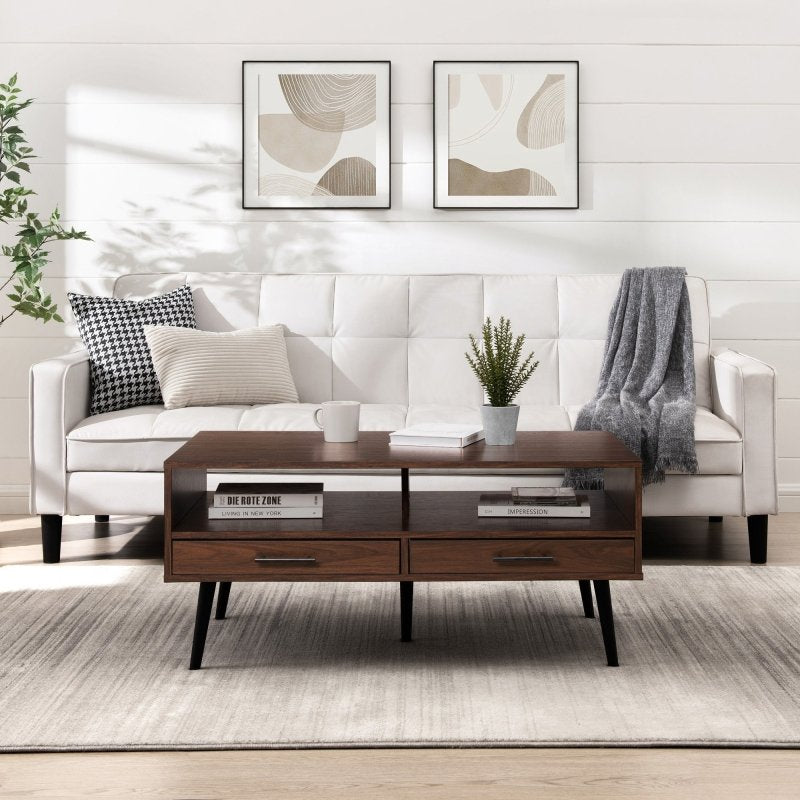 Orion 2 - Drawer Coffee Table with Open Storage - FCHF CITY