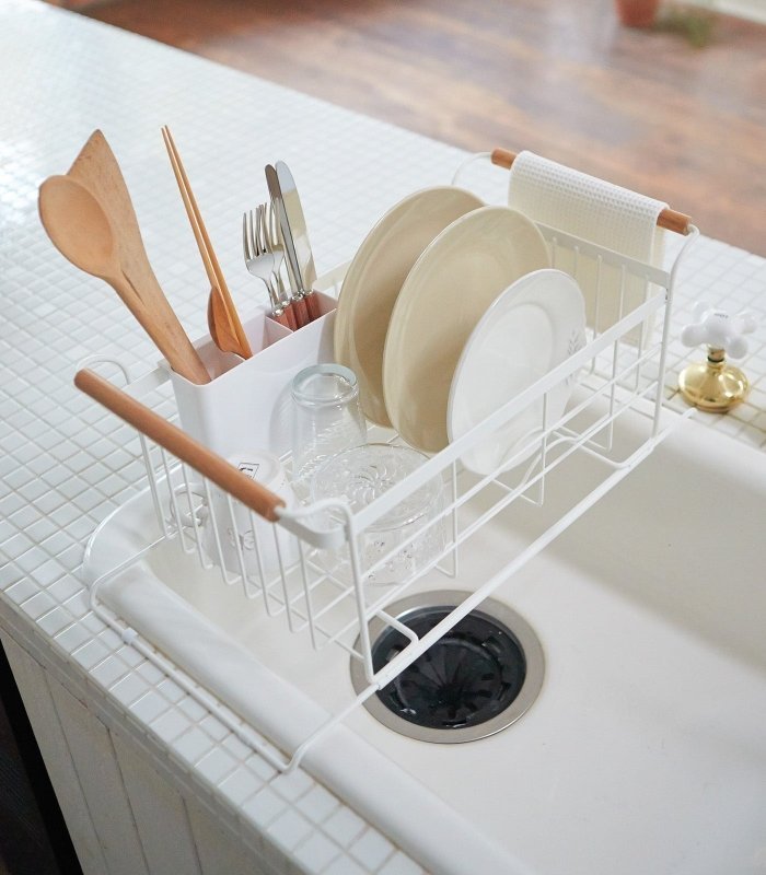 Over - the - Sink Dish Rack - Steel + Wood - FCHF CITY