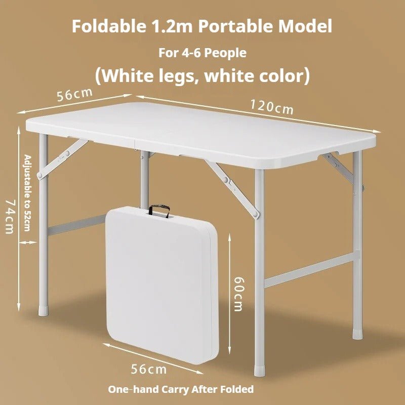 Portable Foldable Dining Table, Heavy‑Duty Height Adjustable Outdoor Table - FCHF CITY
