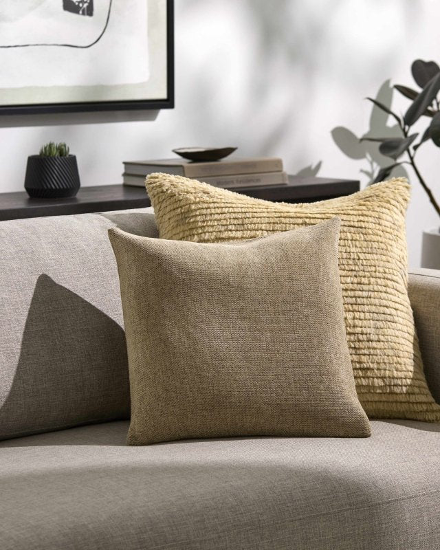 Reijo Tan Linen Look Accent Pillow - FCHF CITY