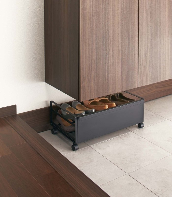 Rolling Shoe Rack (9" H) - Steel - FCHF CITY