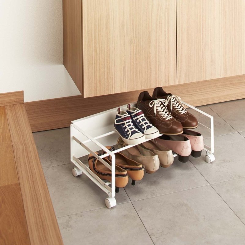 Rolling Shoe Rack (9" H) - Steel - FCHF CITY