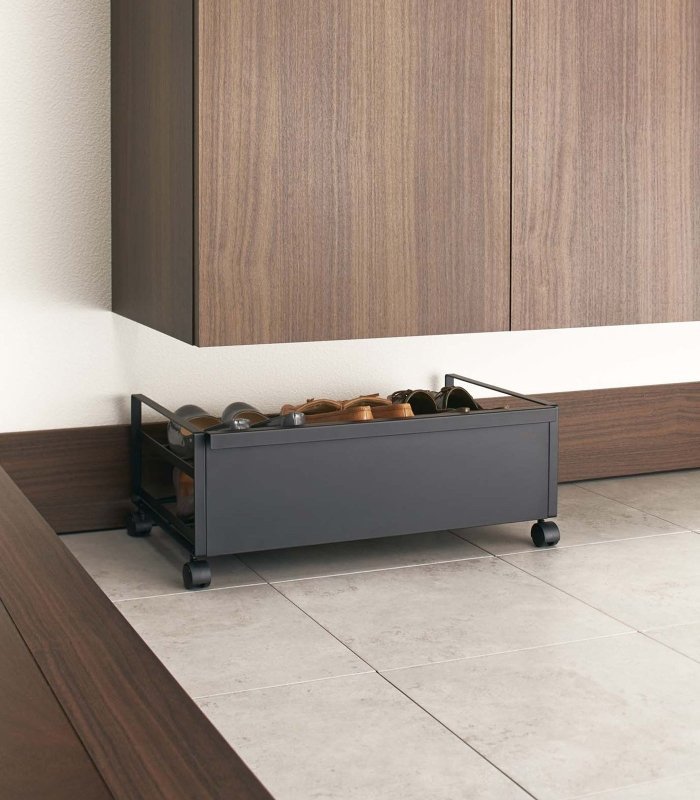 Rolling Shoe Rack (9" H) - Steel - FCHF CITY