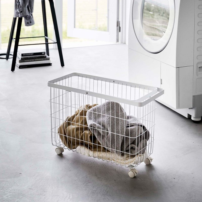 Rolling Wire Basket (14.8" H) - Steel - FCHF CITY