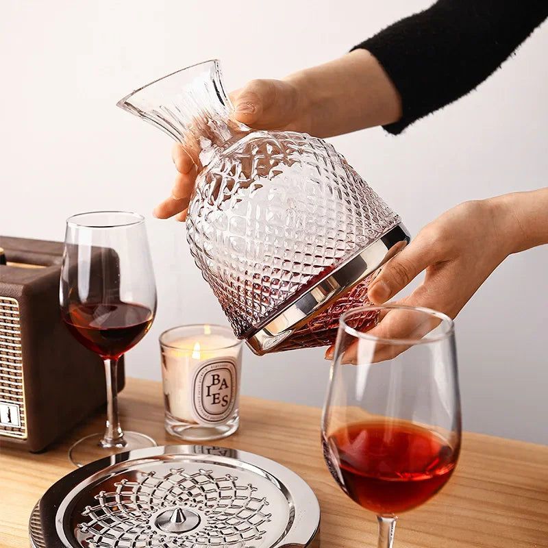Rotating Crystal Wine Decanter - FCHF CITY