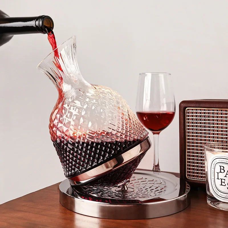 Rotating Crystal Wine Decanter - FCHF CITY