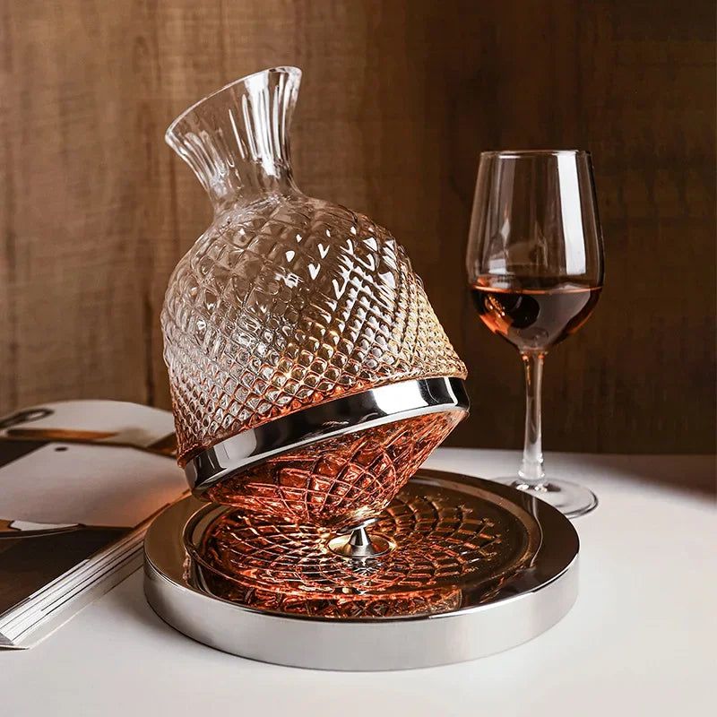 Rotating Crystal Wine Decanter - FCHF CITY