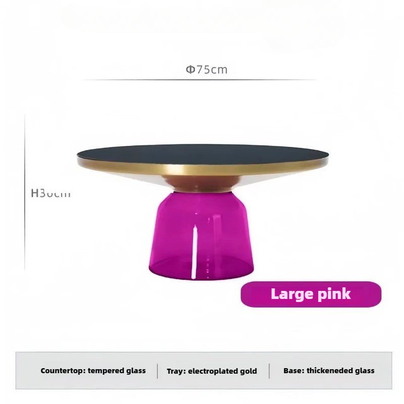 Round Tempered Glass Coffee Table - FCHF CITY