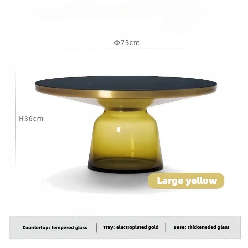 Round Tempered Glass Coffee Table - FCHF CITY