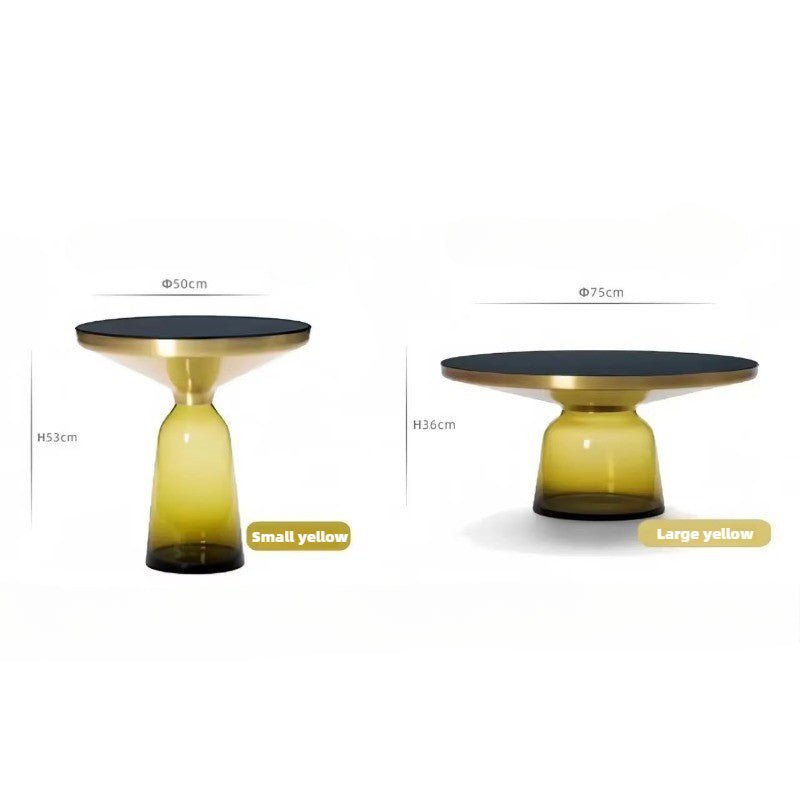 Round Tempered Glass Coffee Table - FCHF CITY