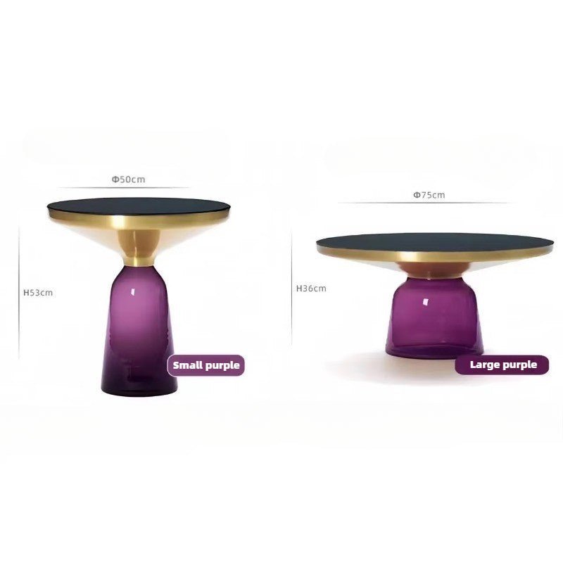 Round Tempered Glass Coffee Table - FCHF CITY