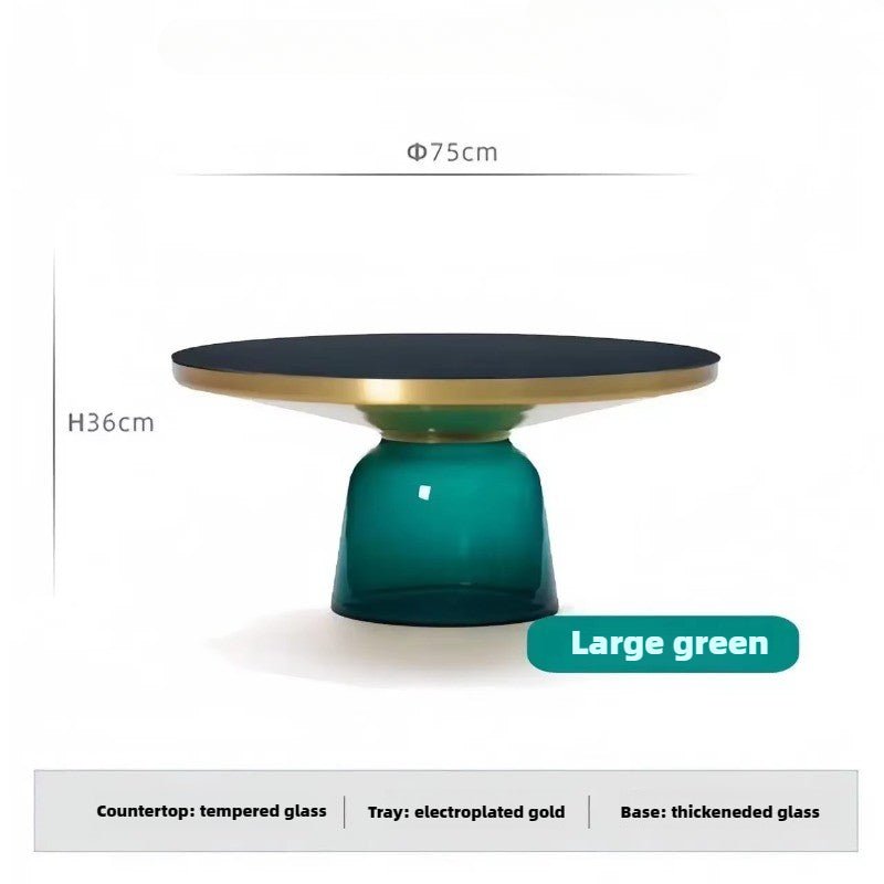 Round Tempered Glass Coffee Table - FCHF CITY