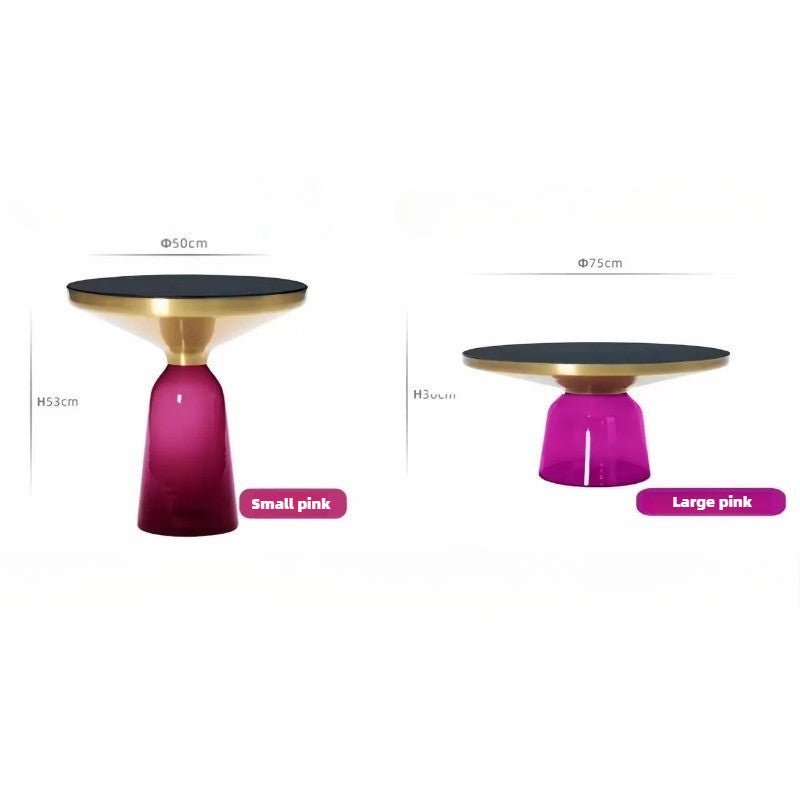 Round Tempered Glass Coffee Table - FCHF CITY