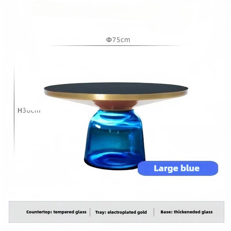 Round Tempered Glass Coffee Table - FCHF CITY