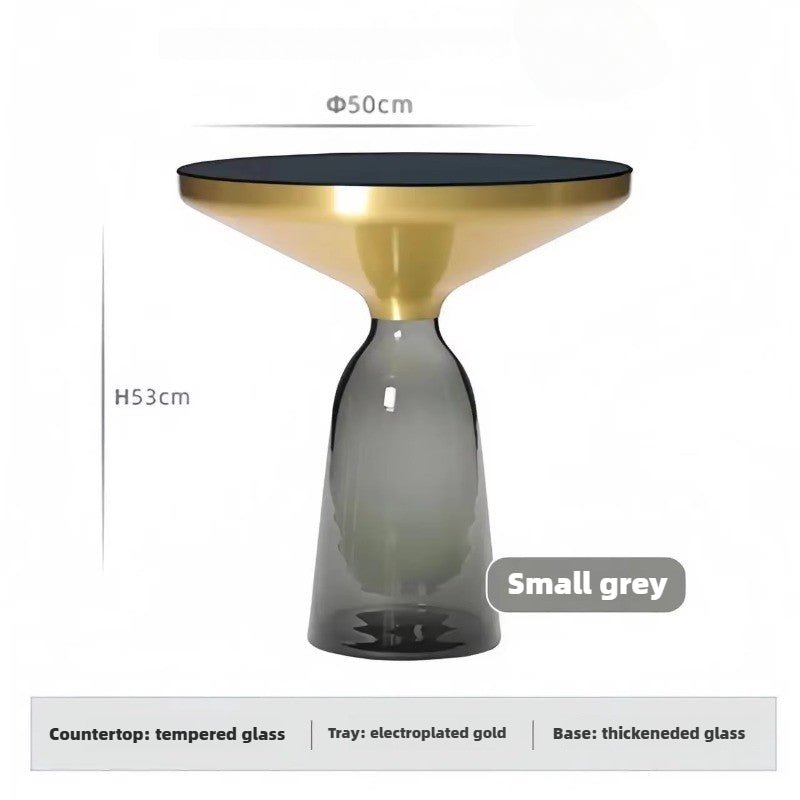 Round Tempered Glass Coffee Table - FCHF CITY