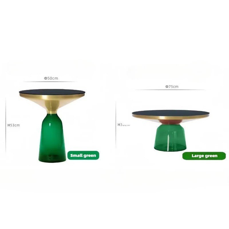 Round Tempered Glass Coffee Table - FCHF CITY