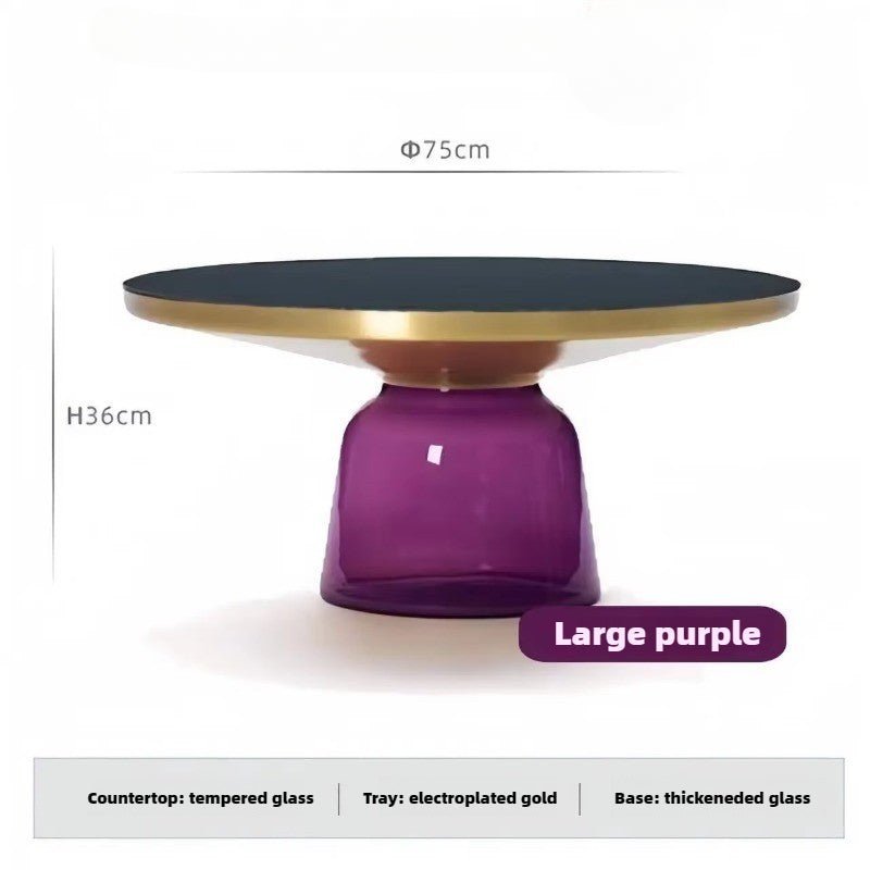 Round Tempered Glass Coffee Table - FCHF CITY