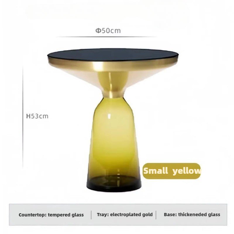 Round Tempered Glass Coffee Table - FCHF CITY