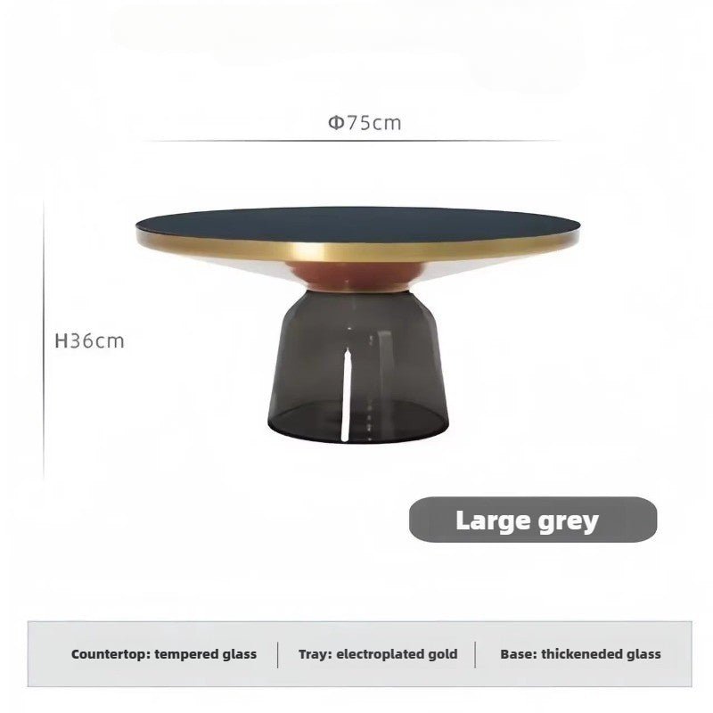 Round Tempered Glass Coffee Table - FCHF CITY