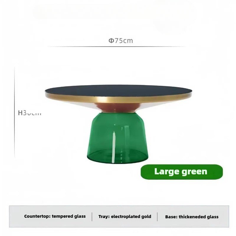 Round Tempered Glass Coffee Table - FCHF CITY