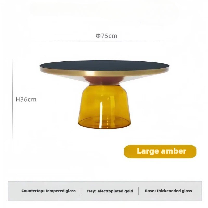 Round Tempered Glass Coffee Table - FCHF CITY