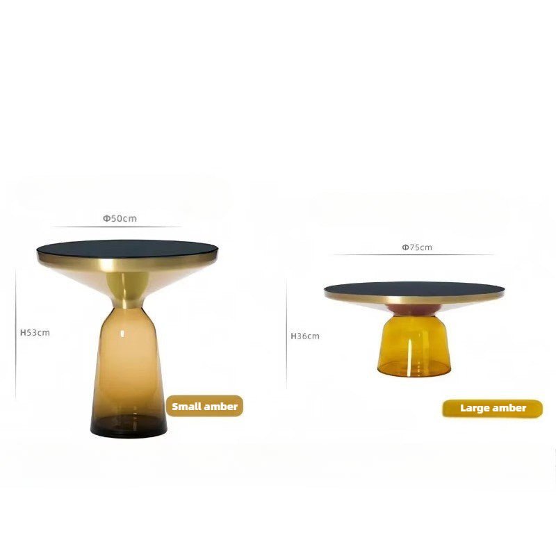 Round Tempered Glass Coffee Table - FCHF CITY