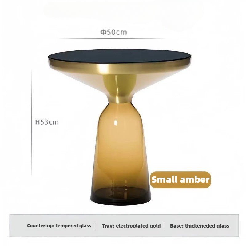 Round Tempered Glass Coffee Table - FCHF CITY