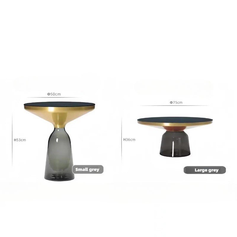 Round Tempered Glass Coffee Table - FCHF CITY