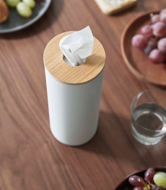 Round Tissue Case - Steel + Wood - FCHF CITY