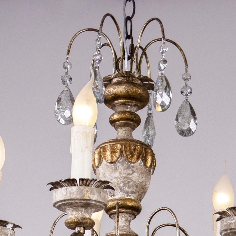 Samiyah 5 - Light Rustic Gold Crystal Chandelier - FCHF CITY