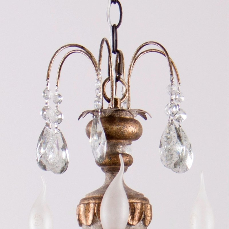 Samiyah 5 - Light Rustic Gold Crystal Chandelier - FCHF CITY