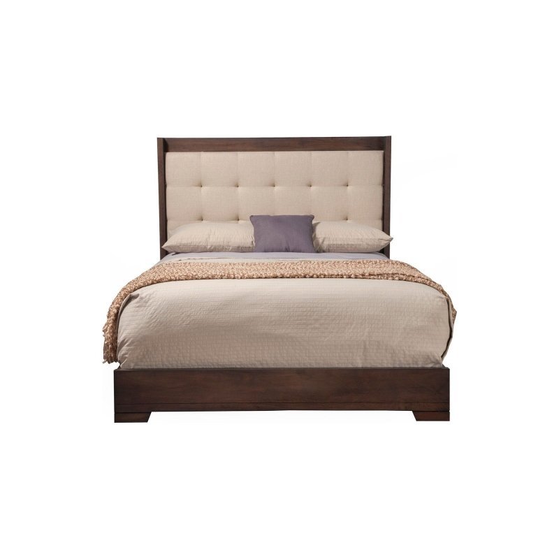 Savannah Queen Bed, Pecan - FCHF CITY