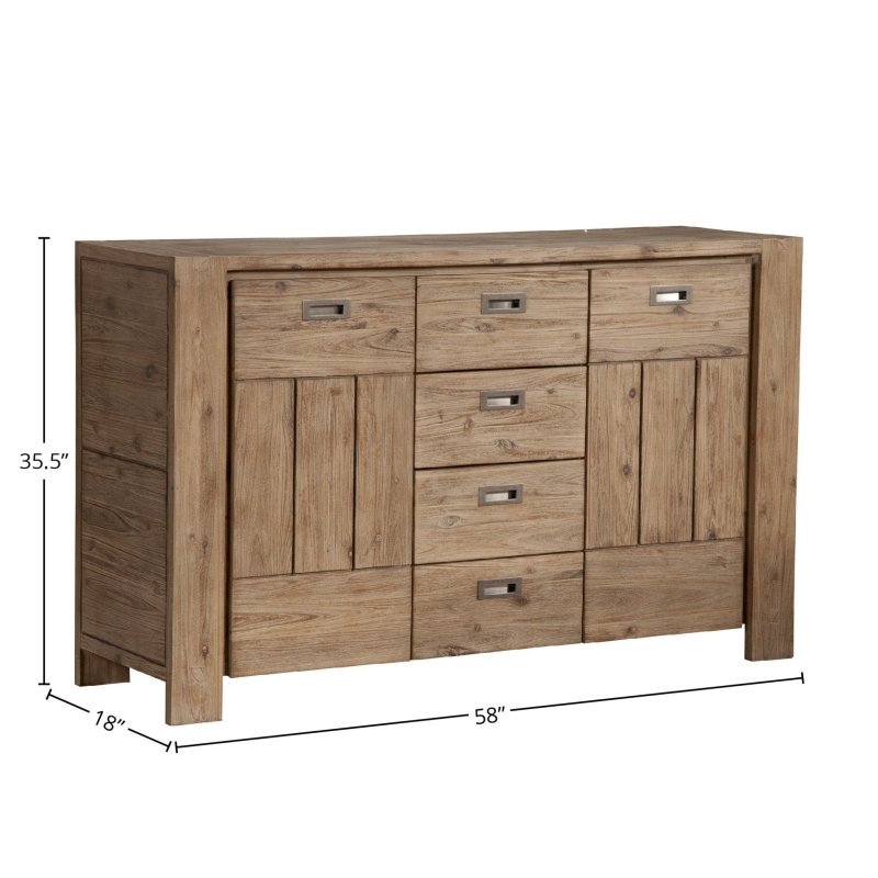 Seashore Sideboard, Antique Natural - FCHF CITY