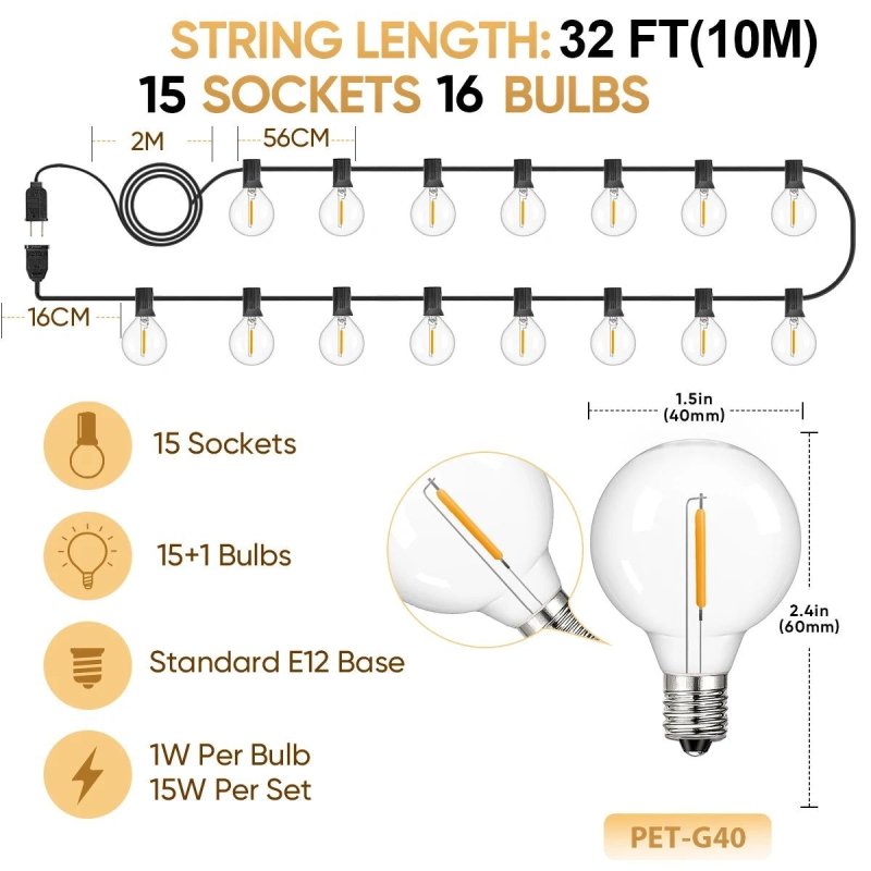 Seasonal Garland String Lights - FCHF CITY