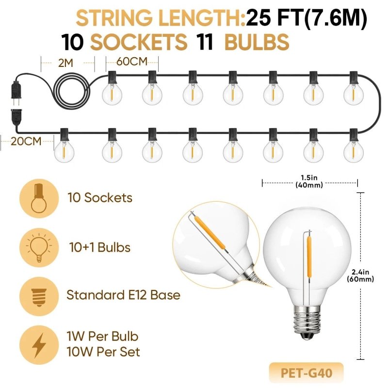 Seasonal Garland String Lights - FCHF CITY