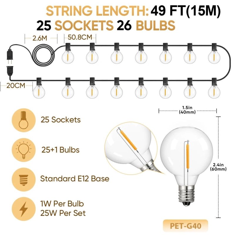Seasonal Garland String Lights - FCHF CITY